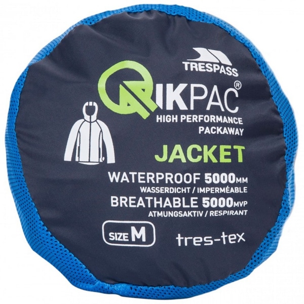 Trespass Qikpac X Unisex Packaway Jacket M Nasvy/Blå Nasvy/Blue M