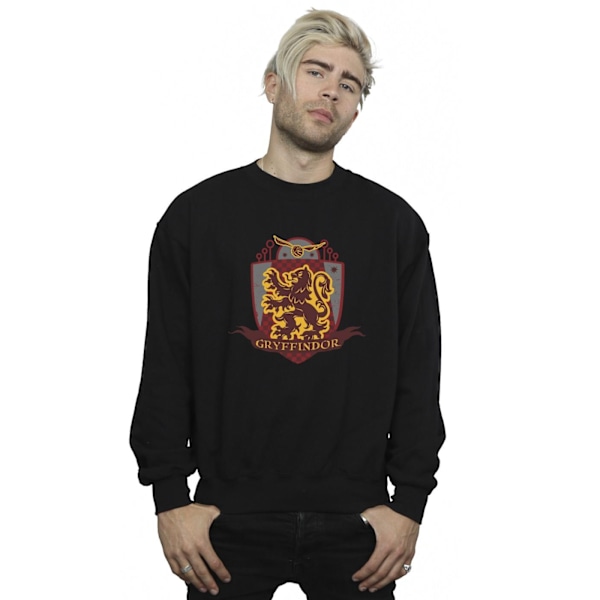 Harry Potter Herr Gryffindor Bröstmärke Sweatshirt 4XL Svart Black 4XL