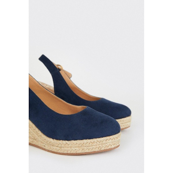 Dorothy Perkins Dam/Dam Riya Sling Back Bred Kil 6 UK N Navy 6 UK