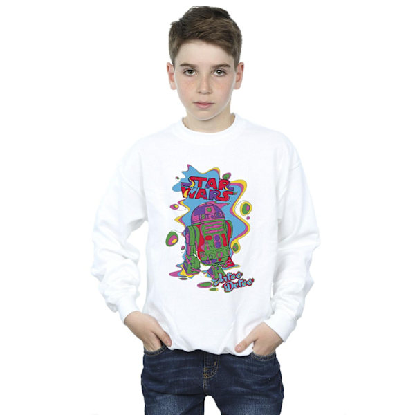 Star Wars Boys R2D2 Pop Art Sweatshirt 7-8 år Vit White 7-8 Years