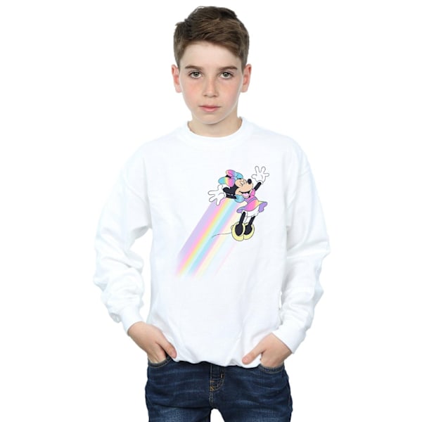 Disney Pojkar Minnie Mouse Whoosh Sweatshirt 7-8 År Vit White 7-8 Years