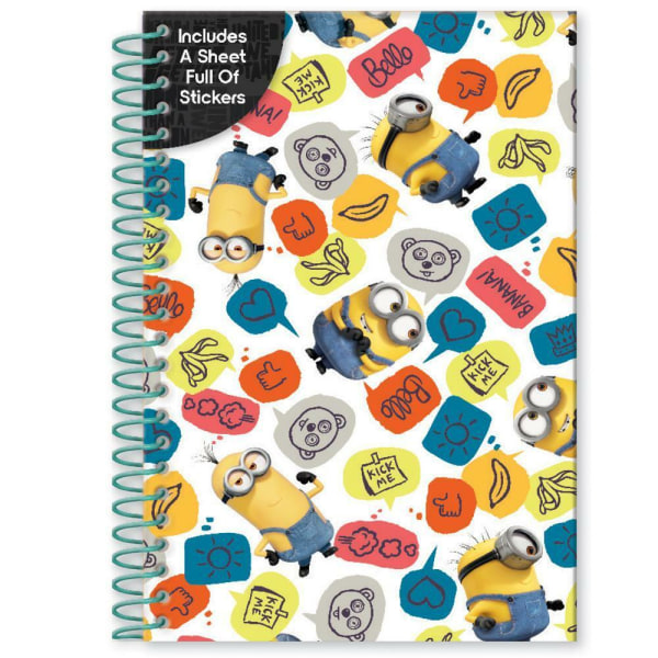 Minions Soft Cover A5 Wirebound Notebook Set One Size Multicolo Multicoloured One Size