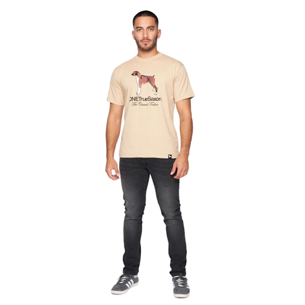 One True Saxon Mens Dawg T-Shirt L Sand Sand L
