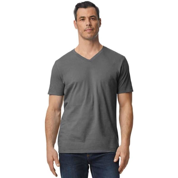 Gildan Herr Softstyle V-ringad T-shirt 3XL Charcoal Charcoal 3XL