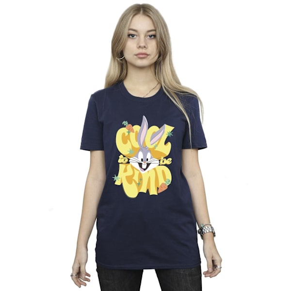 Looney Tunes Dam/Damer Bugs Cool To Be Kind Bomull Pojkvän Navy Blue S