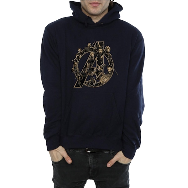 Avengers Infinity War Unisex Vuxen Logo Bomull Hoodie XL Marinblå B Navy Blue XL
