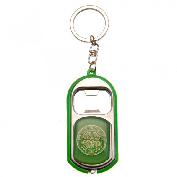 Celtic FC Ficklampa och Flasköppnare Nyckelring One Size Grön/Silver Green/Silver One Size