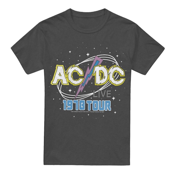 AC/DC Unisex Vuxen Live T-Shirt M Kolgrå Charcoal M