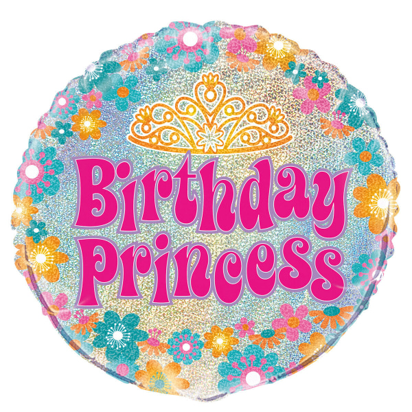 Unik fest prinsessa födelsedag folieballong en one size blå/rosa/ Blue/Pink/Yellow One Size