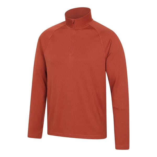 Mountain Warehouse Herr Spin Texturerad Half Zip Tröja 3XL R Rust 3XL