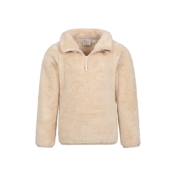 Mountain Warehouse Barn/Barn Teddy Half Zip Fleecetröja 2-3 Beige 2-3 Years