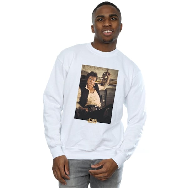 Star Wars Herr Han Solo Mos Eisley Sweatshirt XXL Vit White XXL