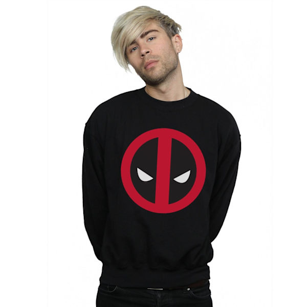 Marvel Herr Deadpool Stor Ren Logotyp Sweatshirt M Svart Black M
