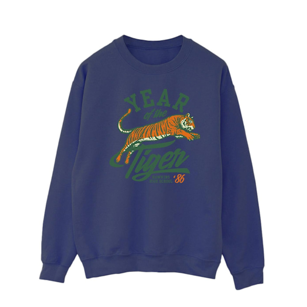 Netflix Stranger Things Hawkins Årets Tiger 86 Sweatshirt Navy Blue S