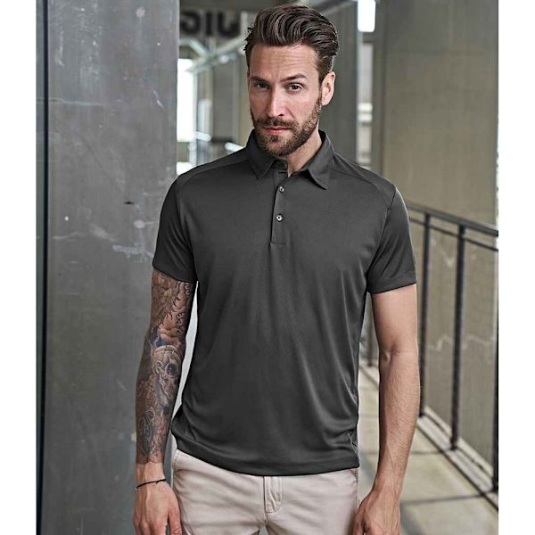 Tee Jays Herr Luxury Sport Polo Shirt S Mörkgrå Dark Grey S
