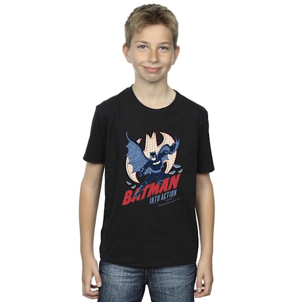 DC Comics Boys Batman Into Action T-shirt 7-8 år Svart Black 7-8 Years