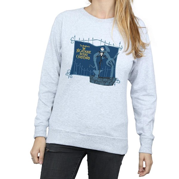 Disney Dam/Kvinnor Mardröm Innan Jul Jack Och Brunnen Sweatshirt Heather Grey M