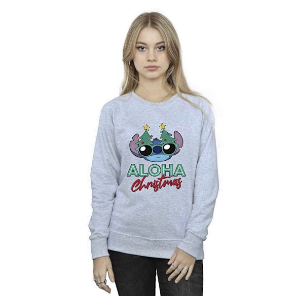 Disney Dam/Kvinnor Lilo Och Stitch Julgran Nyanser Tröja Sports Grey M