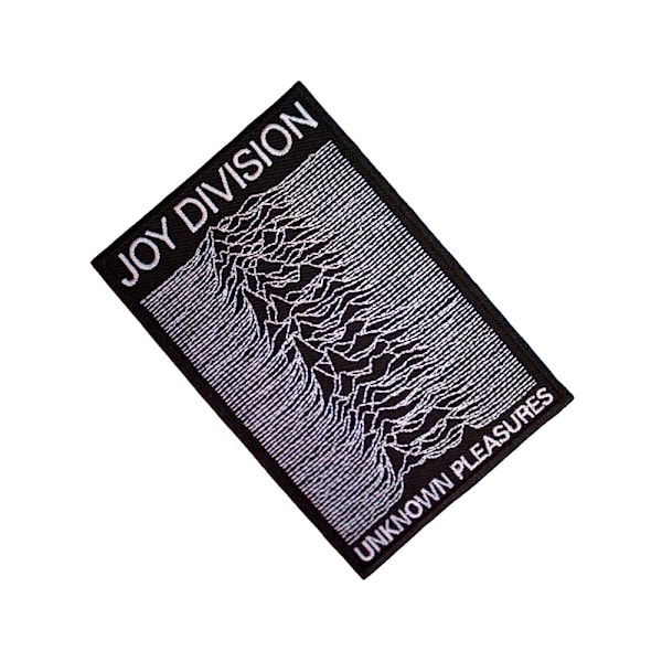 Joy Division Unknown Pleasures Vävd Stryk-På-Lapp Storlek One Bla Black/White One Size