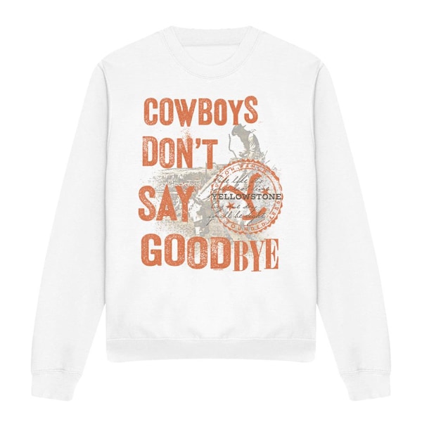Yellowstone Unisex Vuxen Cowboys Don´t Say Goodbye Sweatshirt M White M