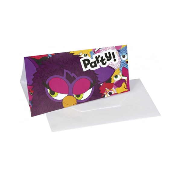 Furby-karaktärsinbjudningar (6-pack) En storlek Flerfärgad Multicoloured One Size