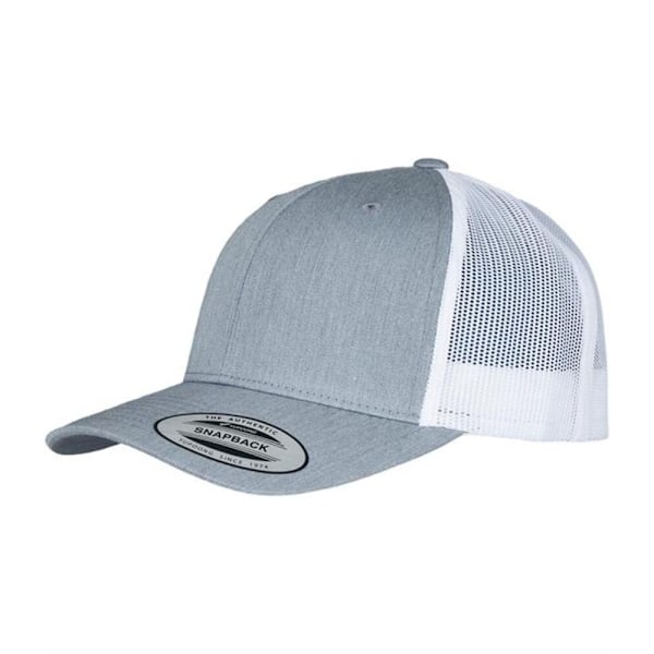 Flexfit Retro Two Tone Trucker Cap One Size Grå/Vit Heather Grey/White Heather One Size