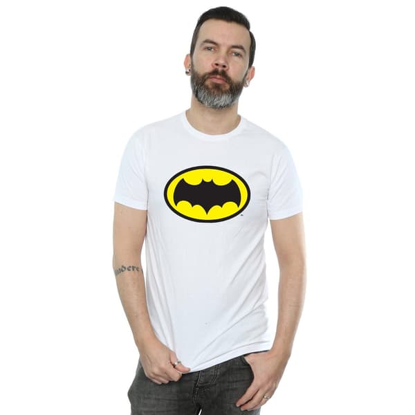 DC Comics Herr Batman TV-serie Logotyp T-shirt S Vit White S