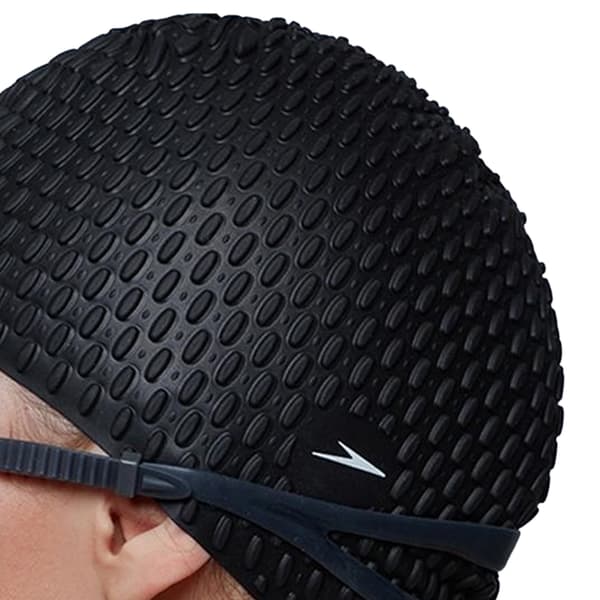 Speedo Unisex Vuxen Bubble Badmössa One Size Svart Black One Size