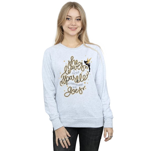 Disney Dam/Kvinnor Tinkerbell Stjärnor Sweatshirt S Sports Grey Sports Grey S