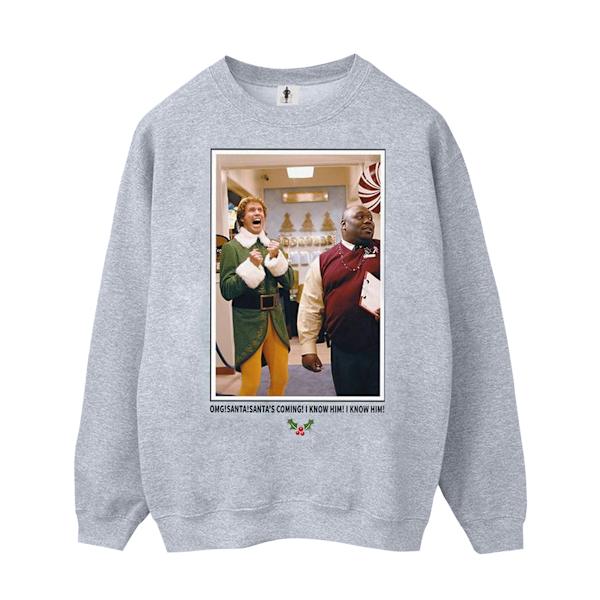 Elf Dam/Damer OMG Santa Foto Sweatshirt XXL Sports Grey Sports Grey XXL