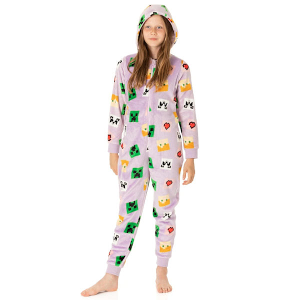 Minecraft Girls All-Over Print Pyjamas 13-14 år Pastell Lila Pastel Purple 13-14 Years