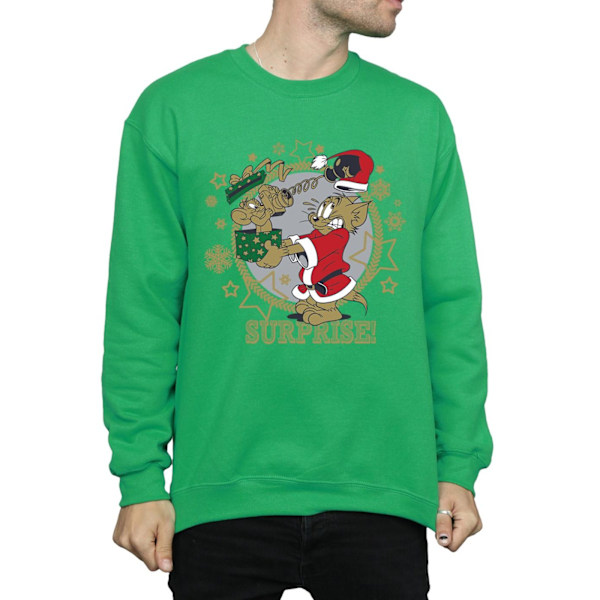 Tom And Jerry Herr Jultröja Överraskning M Irländsk Grön Irish Green M