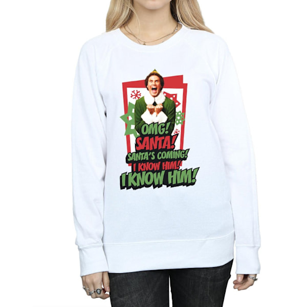 Elf Dam/Damer OMG Santa Sweatshirt S Vit White S