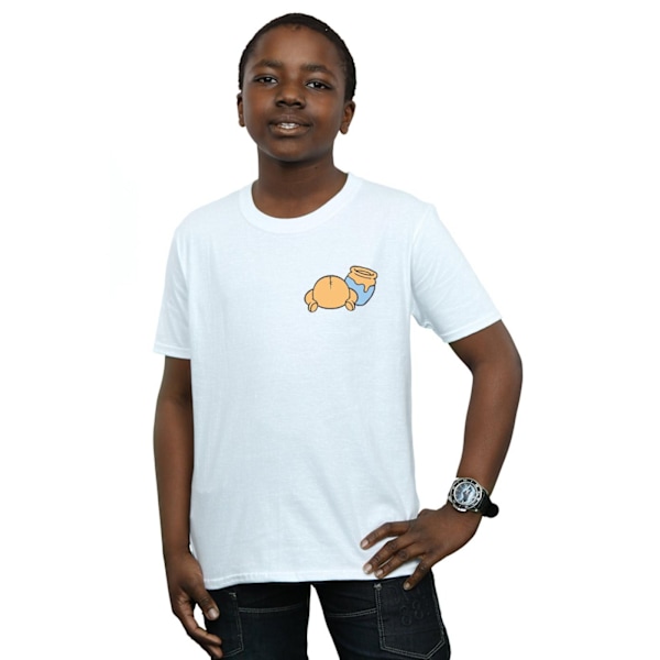 Disney Boys Winnie The Pooh Bakside Brösttryck T-shirt 7-8 år White 7-8 Years