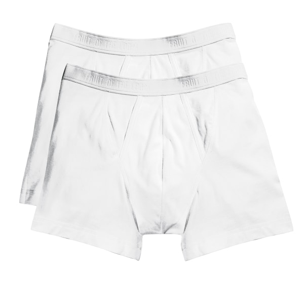 Fruit Of The Loom Klassiska boxer för män (paket med 2) XL Whit White XL