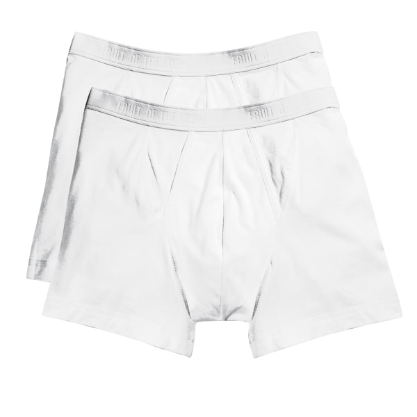 Fruit Of The Loom Mens Classic Boxer Shorts (Pack Of 2) XL Whit White XL