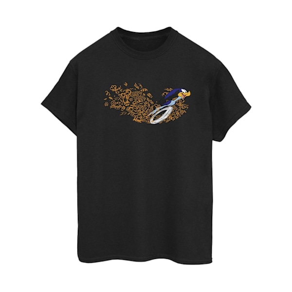 Looney Tunes Dam/Damer ACME Doodles Road Runner Bomull Boyfriend T-Shirt Black S