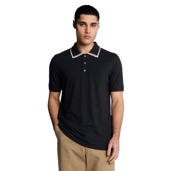 Lyle & Scott Herrars Logotyp Bomull Pikétröja S Blå Blue S