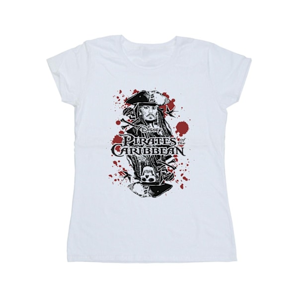 Pirates of the Caribbean Dam T-shirt med Jack Sparrow i bomull White M