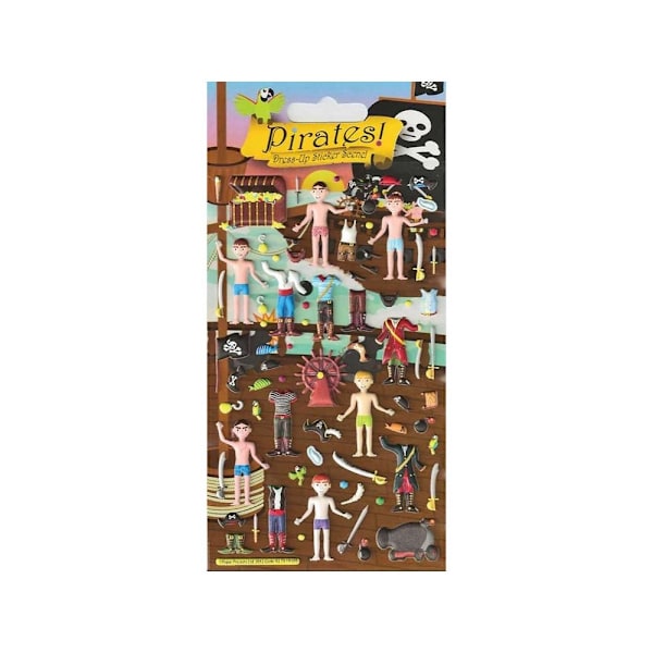 Papper Projekt Återanvändbara Piratklistermärken En Storlek Flerfärgad Multicoloured One Size