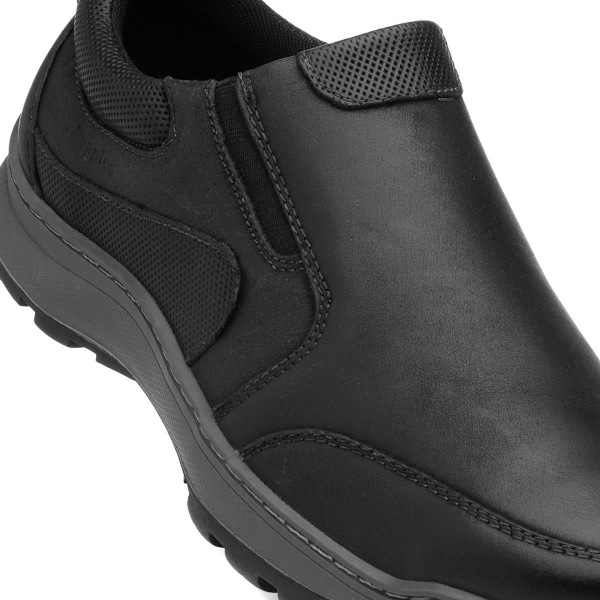 Hush Puppies herr Jasper slip-on läderskor 12 UK svart Black 12 UK