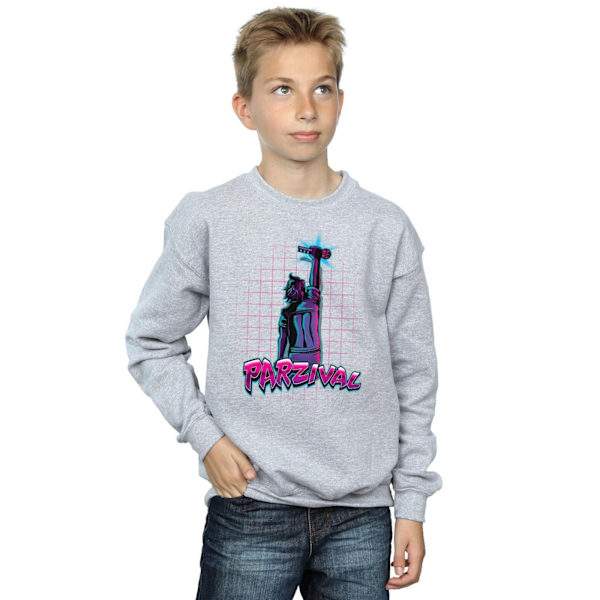 Ready Player One Boys Parzival Key Sweatshirt 7-8 år Sport Sports Grey 7-8 Years