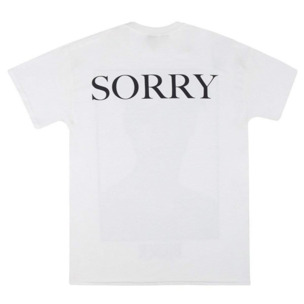 Justin Bieber Dam/Kvinnor Sorry Bomull T-shirt XXL Vit White XXL
