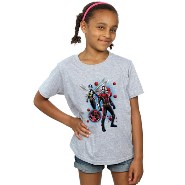 Ant-Man och The Wasp flickor partikel pose bomull T-shirt 7-8 år Sports Grey 7-8 Years