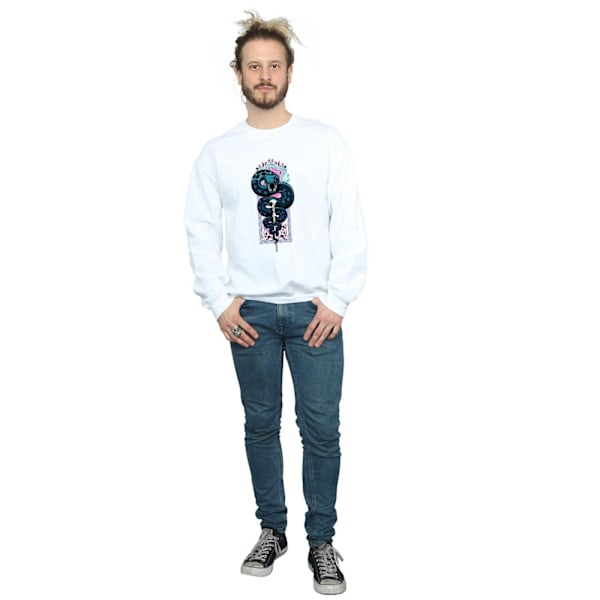 Harry Potter Neon Nagini Sweatshirt för män 3XL Vit White 3XL