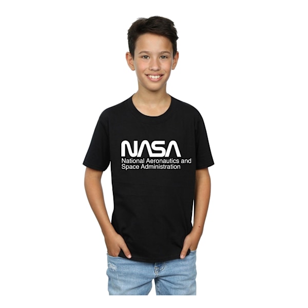 NASA Boys Logo One Tone T-Shirt 9-11 år Svart Black 9-11 Years