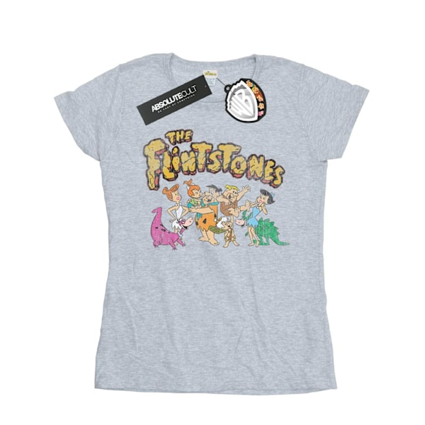 The Flintstones Dam/Dam Grupp Distressed Bomull T-shirt X Sports Grey XL