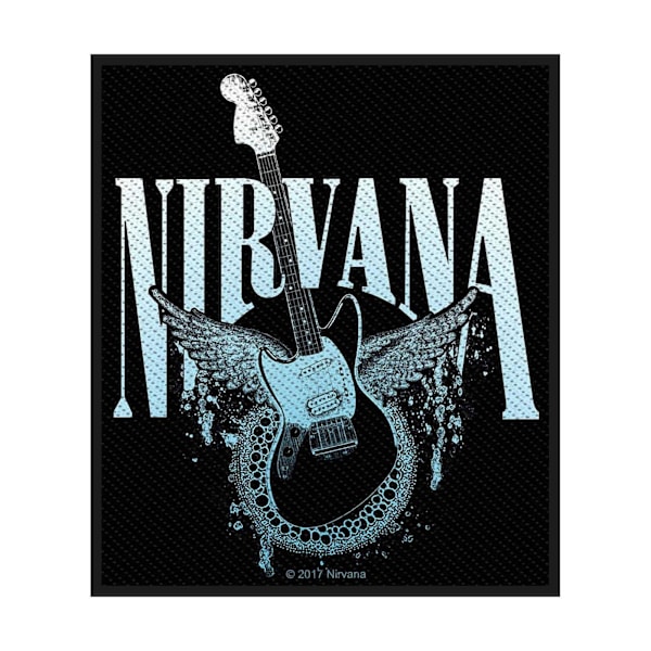 Nirvana vävd gitarrlapp en storlek svart/blå Black/Blue One Size