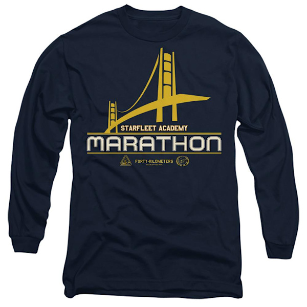 Star Trek Unisex Vuxen Marathon Logotyp T-Shirt L Marinblå Navy L