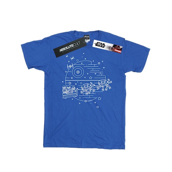 Star Wars Death Star Sleigh T-shirt för män, 4XL, kungligt blå Royal Blue 4XL